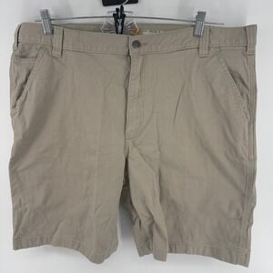 Carhartt Mens Relaxed Fit Canvas Work Shorts Tan Khaki 42 102514 232 Stretch